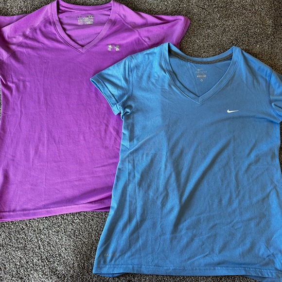 Under Armour and Nike V-Neck T-Shirts - Picture 1 of 5